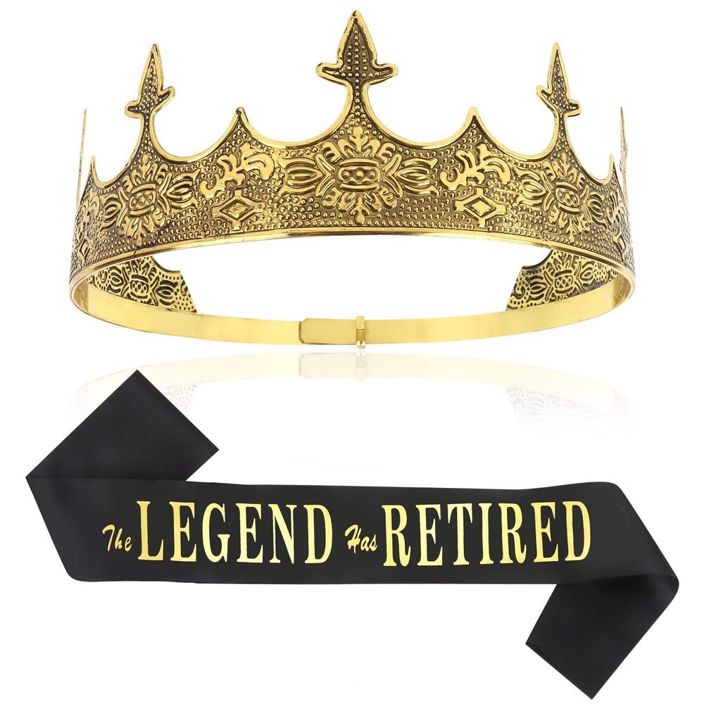 8317 Retirement Party Decorations Retired Sash and Crown Kit Happy